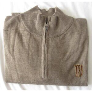 Monster Energy Java 1/4 Zip Pullover Merino Wool Blend Preppy Ivy Sz XL (MT930)